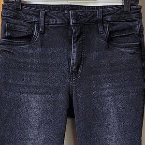 KUT From The Kloth High Rise Kelsey Fab Ab Ankle Flare Jeans, Rinse Black, Sz 4